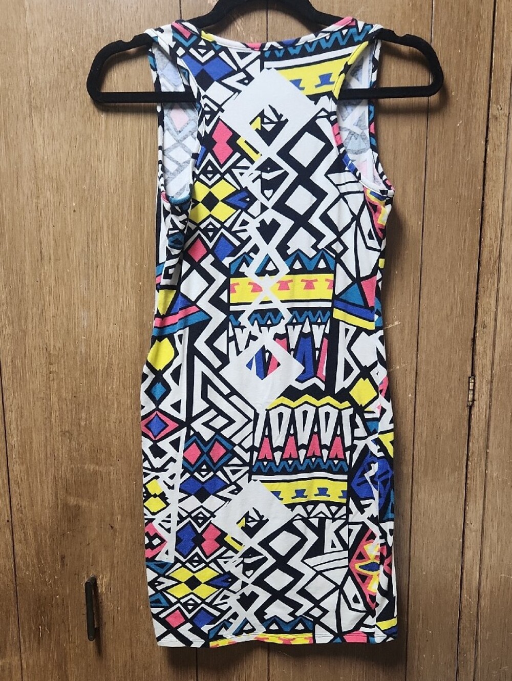 Forever 21 White Multicolor Geo Print Tank Dress - Picture 2 of 4